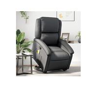Fauteuil de massage, relaxation echt leernoir