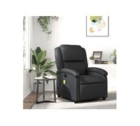 Fauteuil de massage, relaxation echt leernoir