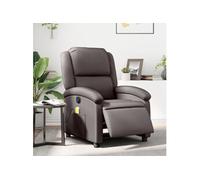 Fauteuil de massage, relaxation électrique réglable echt leer marron foncé