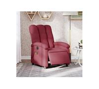 Fauteuil de massage, relaxation électrique réglable tissu bordeaux