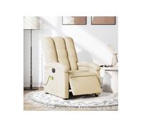 Fauteuil de massage, relaxation électrique réglable tissu crème