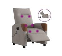 Fauteuil de massage, relaxation électrique réglable tissu taupe