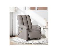Fauteuil de massage, relaxation électrique réglable tissu taupe