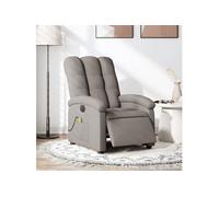 Fauteuil de massage, relaxation électrique réglable tissu taupe
