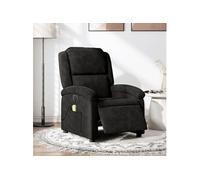 vidaXL Fauteuil de massage inclinable électrique – Dossier et repose‑pied réglables – Velours noir