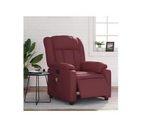 vidaXL Fauteuil de massage Relaxation électrique inclinable similicuir Bordeaux