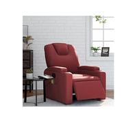 Fauteuil de massage, relaxation électrique similicuir bordeaux