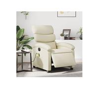 Vidaxl Fauteuil De Massage Inclinable Électrique Crème Similicuir