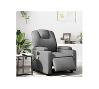 Fauteuil de massage, relaxation électrique similicuir gris