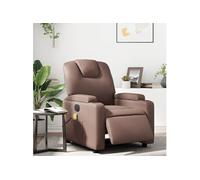 Vidaxl Fauteuil De Massage Inclinable Électrique Marron Similicuir Marron