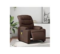 Fauteuil de massage, relaxation électrique similicuir marron