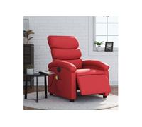 Fauteuil de massage, relaxation électrique similicuir rouge