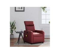 Fauteuil de massage, relaxation similicuir bordeaux