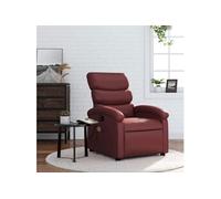 Fauteuil de massage, relaxation similicuir bordeaux