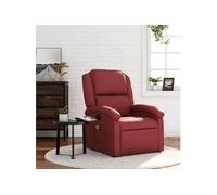 Fauteuil de massage, relaxation similicuir bordeaux
