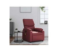 Fauteuil de massage, relaxation similicuir bordeaux