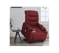 Fauteuil de massage, relaxation similicuir bordeaux