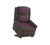 Fauteuil de massage, relaxation similicuir brillant marron