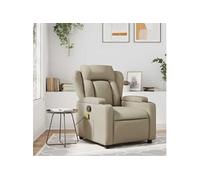 Fauteuil de massage, relaxation similicuir cappuccino