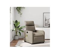 vidaXL Fauteuil de massage, relaxation similicuir cappuccino Beige G