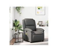Fauteuil de massage, relaxation similicuir gris