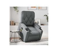 Fauteuil de massage, relaxation similicuir gris