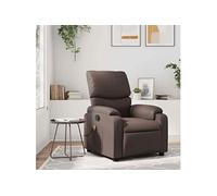 Fauteuil de massage, relaxation similicuir marron