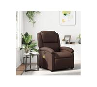 Fauteuil de massage, relaxation similicuir marron