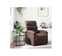 Fauteuil de massage, relaxation similicuir marron