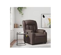 Fauteuil de massage, relaxation similicuir marron