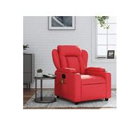 Fauteuil de massage, relaxation similicuir rouge