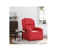 Fauteuil de massage, relaxation similicuir rouge