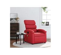 Fauteuil de massage, relaxation similicuir rouge