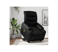 Fauteuil Inclinable de Massage Chaise Salle de Séjour Noir Similicuir vidaXL