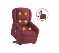 Fauteuil de massage, relaxation tissu bordeaux