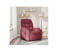 Vidaxl Fauteuil De Massage Inclinable Rouge Bordeaux Tissu Rouge