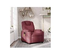 Fauteuil de massage, relaxation tissu bordeaux