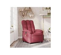 Vidaxl Fauteuil De Massage Inclinable Rouge Bordeaux Tissu Rouge