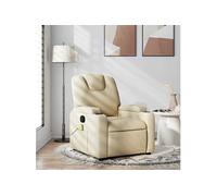 Vidaxl Fauteuil De Massage Inclinable Crème Tissu