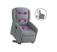 Fauteuil de massage, relaxation tissu gris clair
