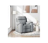 Fauteuil de massage, relaxation tissu gris clair