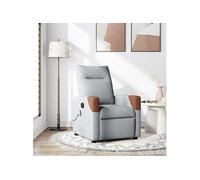 Fauteuil de massage, relaxation tissu gris clair