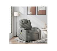 Fauteuil de massage, relaxation tissu gris foncé