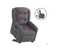 Fauteuil de massage, relaxation tissu gris foncé