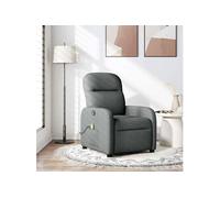 Fauteuil de massage, relaxation tissu gris foncé