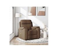 Fauteuil de massage, relaxation tissu marron