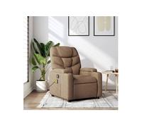 Fauteuil de massage, relaxation tissu marron