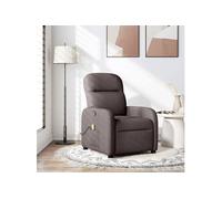 Fauteuil de massage, relaxation tissu marron foncé