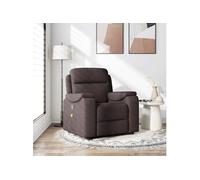 vidaXL Fauteuil de massage inclinable Marron foncé Tissu