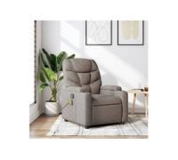 Vidaxl Fauteuil De Massage Inclinable Taupe Tissu Gris